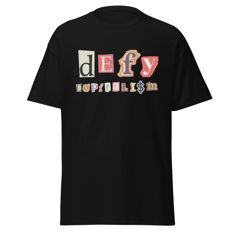 Defy Capitalism Cut Out Letters